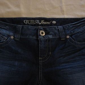 Guess Daredevil Skinny Leg Jeans Size 32 Dark Blue